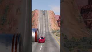 Colourful cars vs giant bollard #8 #beamngdrive