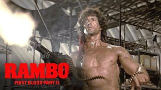 'Rambo Shoots Up The Base' Scene | Rambo: First Blood Part II