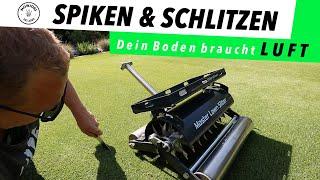 RASEN SPIKEN und SCHLITZEN | Dein Rasenboden braucht LUFT | Master Lawn Spiker & Master Lawn Slitter