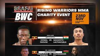 Rising Warriors MMA Charity Event: Uganda vs India & Kenya! Ogwal Farouk vs Narareth Lalthazaula 