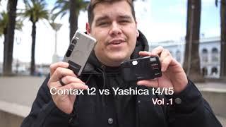Contax T2 vs Yashica T4 (bad development)
