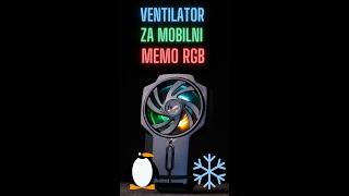 Ventilator za mobilni Memo RGB ️ #shorts #ventilator #kuler #hladnjak #telefon #gejming