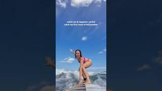 I can’t believe I caught this wave  #beginnersurfer #surfer #surfergirl #beachlife