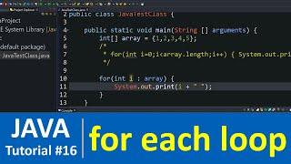 Java Tutorial #16 - for-each Loop in Java Programming | Enhanced for loop