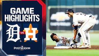 Tigers vs. Astros ALWC Game 1 Highlights (10/1/24) | MLB Highlights