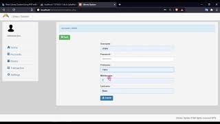 Basic Library System using PHP DEMO