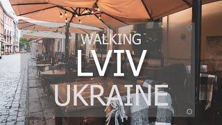 Walking in Lviv, Lviv city in Ukraine| Walking in Ukraine, Old Town in the Summer, street Sounds