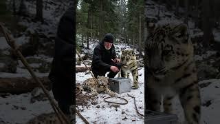 A Snow Leopard Mother's Cry for Help and the Old Man Answered It  #animals #rescueanimals #humanity