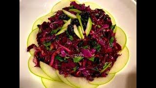 Healthy Salad ( cabbage, apples and cranberry) , весенний салат из капусты, яблок и клюквы #Shorts