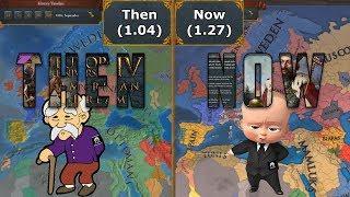 [EU4] Double Timelapse - Then (1.04) vs Now (1.27). AI only