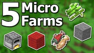 How to Build 5 NEW Micro Farms You Need in Minecraft Survival