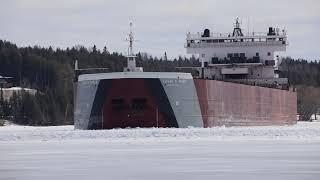 Edgar B Speer making the turn at Johnson's Point - St Mary's River 04.02.22