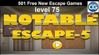 [Walkthrough] 501 Free New Escape Games level 75 - Notable escape 5 - Complete Game