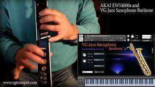 Baritone Saxophone Kontakt instrument and AKAI EWI4000s, brass vst, wav and nki