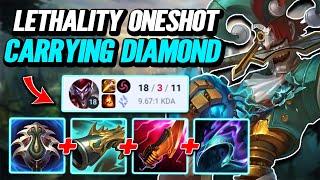 Lethality Burst Shaco carrying Diamond - S14 [League of Legends] Full Gameplay - Infernal Shaco