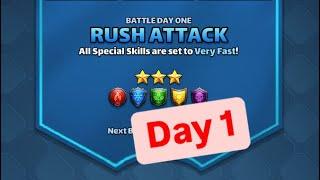 Empires & Puzzles Tourney :  3 ⭐️ Rush Attack  Day - 1