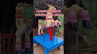 Horse temple vahan #temple #horse #woodart #woodwork #handcraft #wood #horsecart #vahan #temples