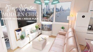 Tiny House Modern Pastel Chic Small Spaces Interior Design + House Plan | Virtual House Tour