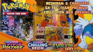 Reshiram and Charizard GX Tag Team Premium Collection Box Opening