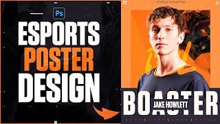 How to make Easy & Cool Esports poster In Photoshop l @OfficialBoaster  l Photoshop Tutorial