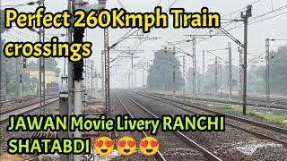 Dangerous WAP7 Rajdhani+VANDE BHARAT+Ranchi Shatabdi+Duronto attacks Belmuri at 130kmph- I R