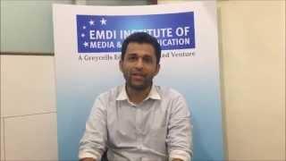 Co- founder of Pricebaba.com, Ankkur Agarwal at EMDI Institute of Media and Communications