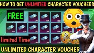 How To Get UNLIMITED Character Vouchers In Bgmi | How To Get FREE Character Voucher In Bgmi | GlaX |