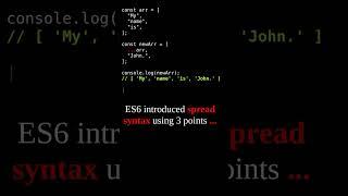 JavaScript (JS)  Extend an Array modern way using spread syntax  #Short #Shorts #2023