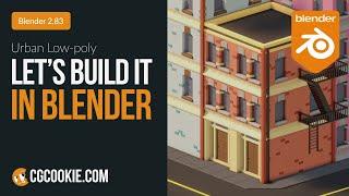 Urban Low-poly Building | Let's Build It In Blender