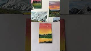 Easy landscape painting #painting #gouachepainting #art #artshorts #acrylicpainting #drawing #trend