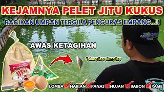 KEJAMNYA RACIKAN UMPAN KUKUS PELET JITU !! NETER MENGGILA  PAKAI RESEP UMPAN IKAN MAS INI 