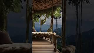 Cozy Tree House Ambience With RainSounds  #relax #ambience #rain #asmr #sleep #treehouse #cozy #calm