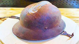 Rusted Firefighter Helmet Restoration