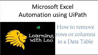 How to remove rows and columns in a Data Table||Uipath Studio||RPA||Excel Automation