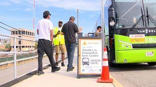 'Kind of fancy': Riders share shuttle bus experience during Orange Line shutdown