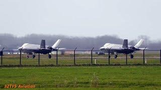 [4K] Leeuwarden; Afternoon Wave 4X F-35A  | Taxi to Take off