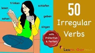 50 Unregelmäßige Verben | Learn German Grammar | 50 irregular verbs | A2 | B1