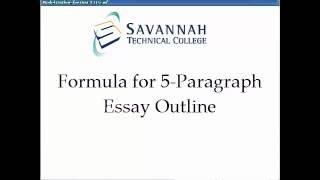 From Outline to Paragraphs: Formula for the 5-Paragraph Essay