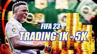 HOW TO TRADE ON FIFA 23 WITH 1K - 5K COINS! DOUBLE YOUR COINS EASY! INSANE PROFIT TRADING METHODS!