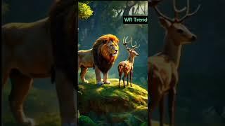 The Unlikely Friends                                 #lione #deer #youtubeshort #story #wr trends