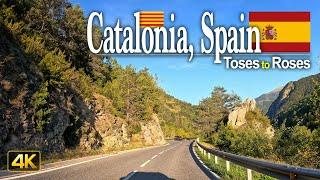 Driving through Catalonia in Spain  From Toses to Roses on the Mediterranean sea