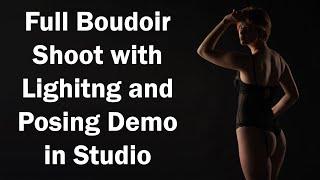 Full Boudoir Shoot with Lighting and Posing Demo in Studio