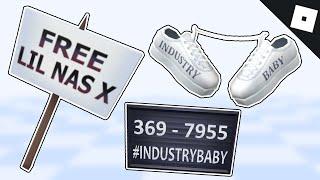 [FREE ITEMS] How to get the FREE LIL NAS X SIGN, INDUSTRY BABY SHOES, AND THE MUGSHOT SIGN | Roblox