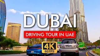  Dubai Driving Tour in 4K Video. Explore from Downtown Burj Khalifa to Al Barsha skyline views