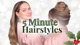 5 Minute Christmas Morning Hair Styles! - KayleyMelissa