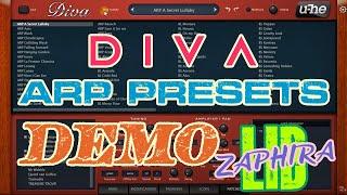 Diva Aesthetic Zaphira Library - Luftrum | Melodic | Arp Presets Demo (No Talking)