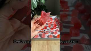 We’re making lychee crystal gummies!  #crystal #gummies #crystalcandy #candy #kohakutou #lychee