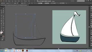 Как нарисовать кораблик в программе Adobe Illustrator