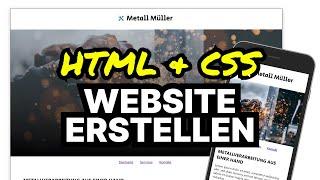 Website mit HTML und CSS erstellen 2022 | Tutorial für Anfänger