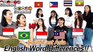 2 PolyGlots Are Shocked by English Word Differences Between 6 South East Asian Countries!!